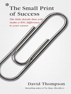 cover image of The Small Print of Success